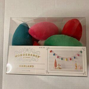 Wondershop Plush Light Bulb Garland 6 Ft Multicolor Christmas Decor Indoor Decor